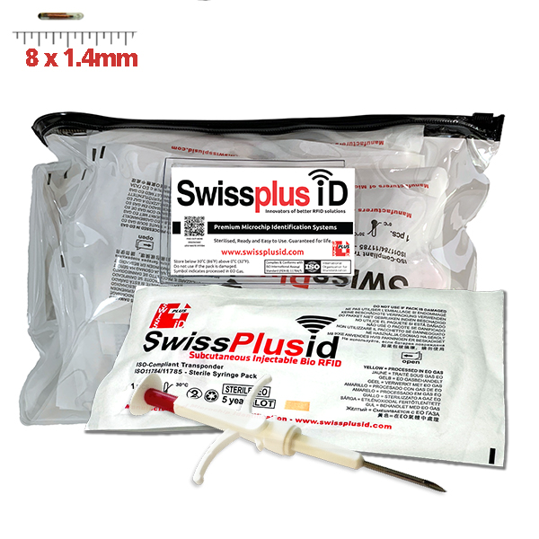 美品　PLACEBO SMOOTH OPERATOR6’8 8mm Bio Glass ISO FDX-B Microchip Premium Implanter - SwissPlus ID