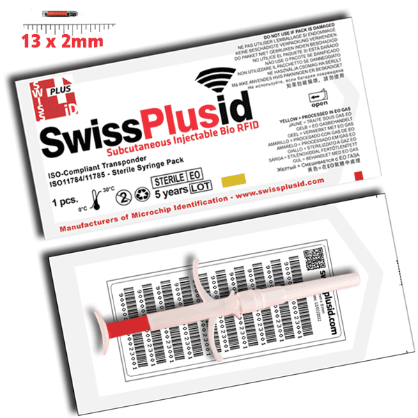 13mm Bio Polymer ISO FDX-B Microchip Syringe Packs