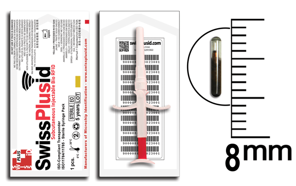 8mm Bio Glass ISO FDX-B Microchip Syringe Packs - Image 2